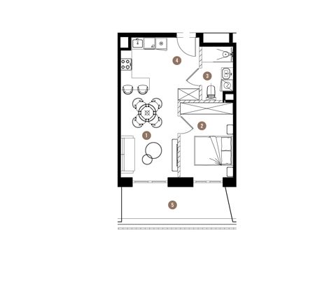 Plan 2 pok. 39m²