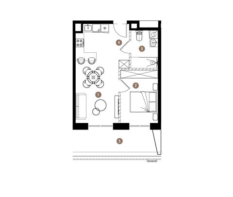 Plan 2 pok. 41m²