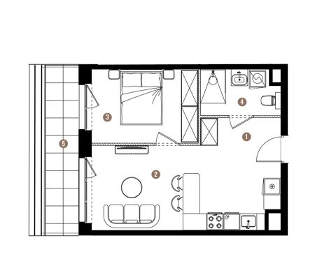Plan 2 pok. 38m²