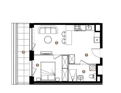 Plan 2 pok. 38m²