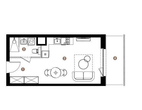 Plan 1 pok. 29m²