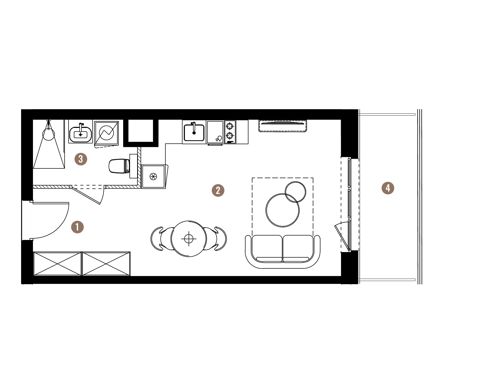 Plan 1 pok. 29m²