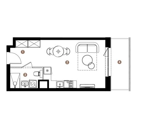 Plan 1 pok. 29m²