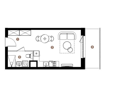 Plan 1 pok. 29m²