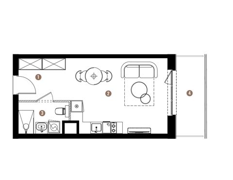 Plan 1 pok. 29m²