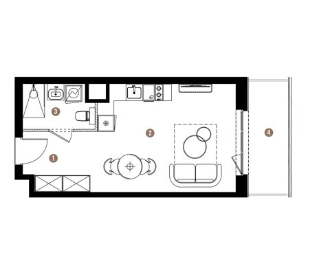 Plan 1 pok. 29m²