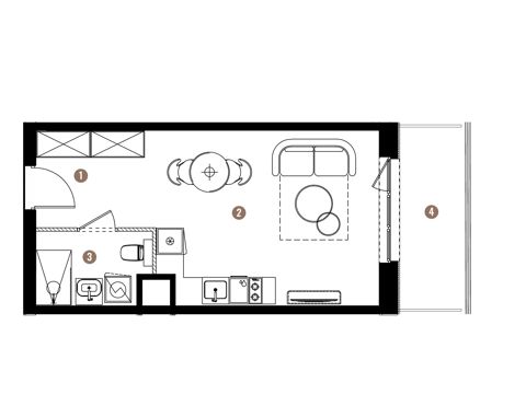 Plan 1 pok. 29m²