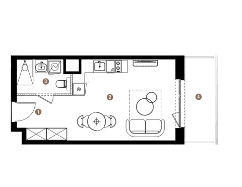 Plan 1 pok. 29m²