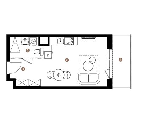 Plan 1 pok. 29m²