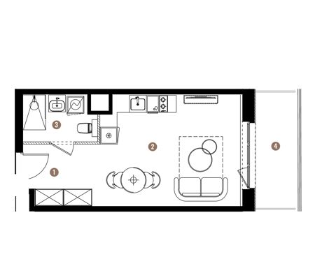 Plan 1 pok. 29m²