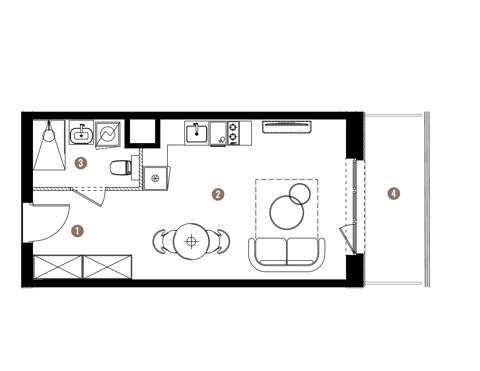 Plan 1 pok. 29m²
