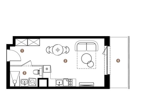 Plan 1 pok. 29m²
