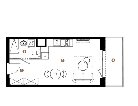 Plan 1 pok. 29m²