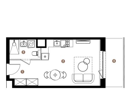 Plan 1 pok. 29m²