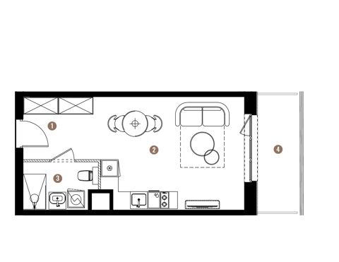 Plan 1 pok. 29m²