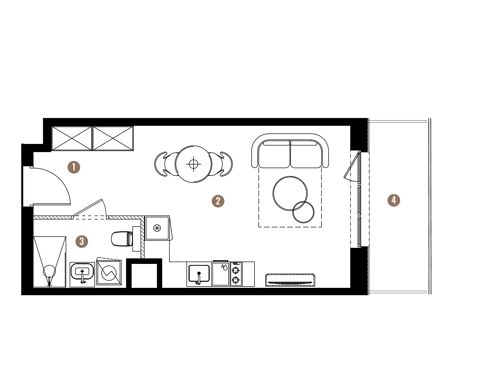 Plan 1 pok. 29m²