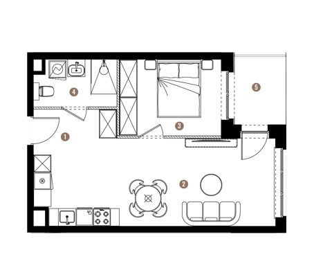 Plan 2 pok. 41m²