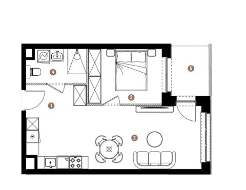 Plan 2 pok. 41m²