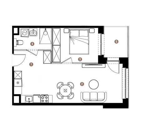 Plan 2 pok. 41m²