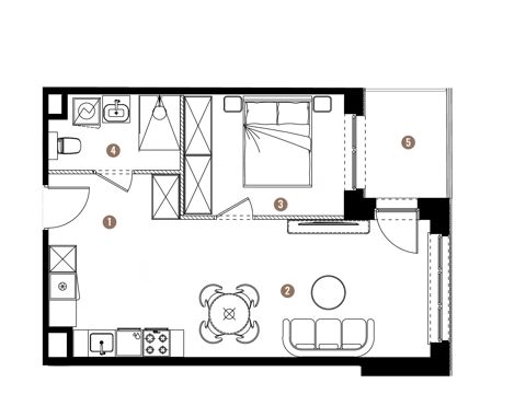 Plan 2 pok. 41m²