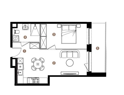 Plan 2 pok. 40m²