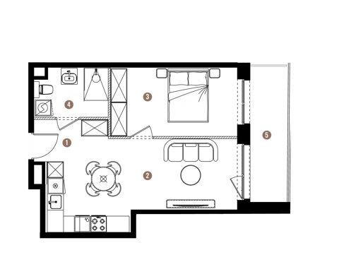 Plan 2 pok. 40m²