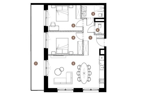 Plan 3 pok. 67m²