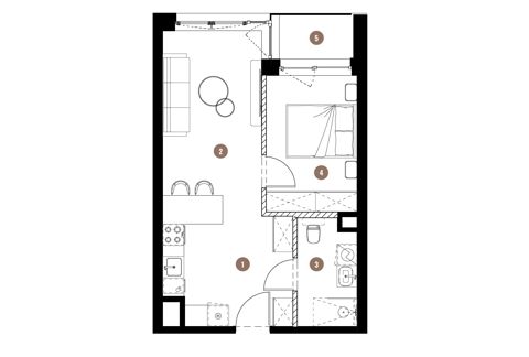 Plan 2 pok. 40m²