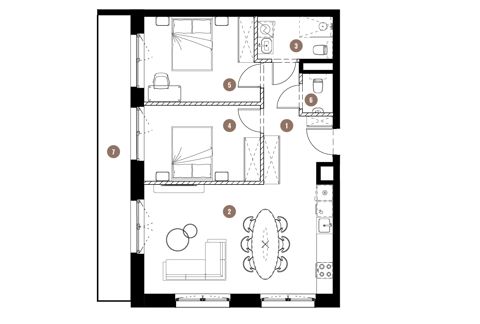 Plan 3 pok. 67m²