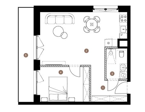 Plan 2 pok. 47m²