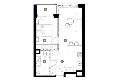 Plan 2 pok. 41m²