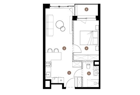 Plan 2 pok. 41m²