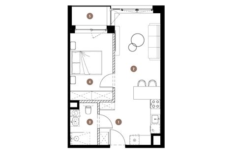Plan 2 pok. 41m²