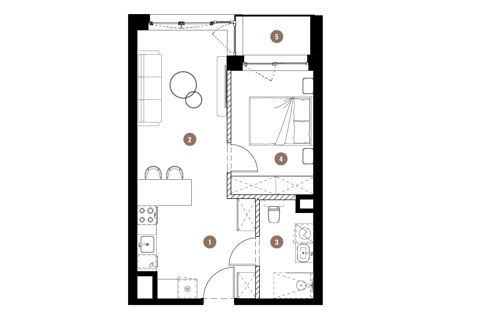 Plan 2 pok. 40m²