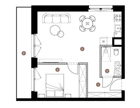 Plan 2 pok. 47m²