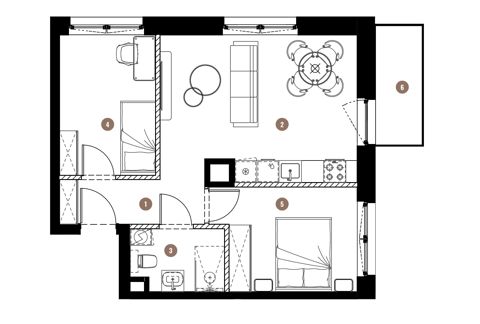 Plan 3 pok. 49m²