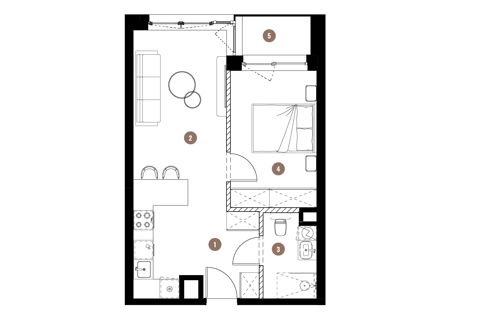 Plan 2 pok. 41m²