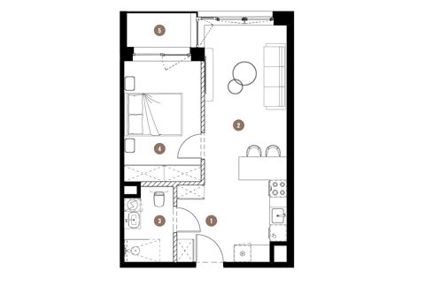 Plan 2 pok. 41m²