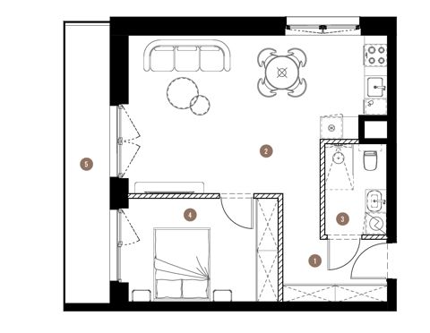 Plan 2 pok. 47m²