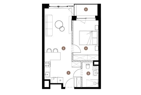 Plan 2 pok. 41m²