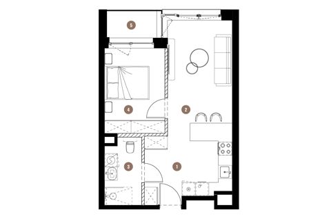 Plan 2 pok. 41m²