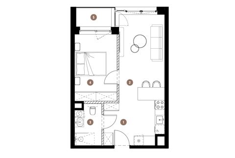 Plan 2 pok. 41m²