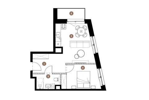 Plan 2 pok. 39m²