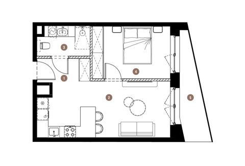 Plan 2 pok. 39m²