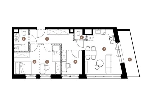 Plan 4 pok. 59m²