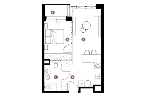 Plan 2 pok. 42m²