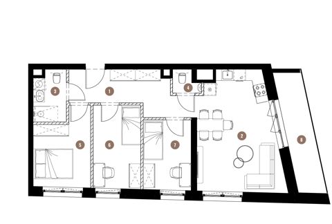 Plan 4 pok. 68m²