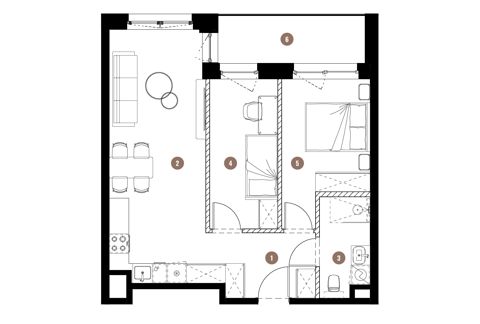 Plan 3 pok. 54m²