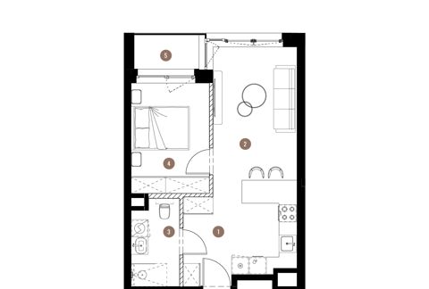 Plan 2 pok. 42m²