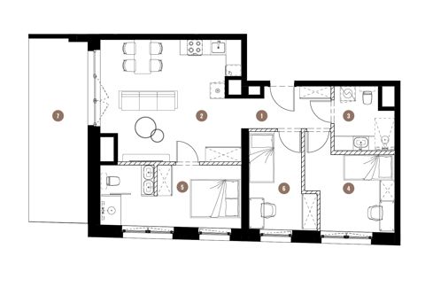 Plan 4 pok. 68m²